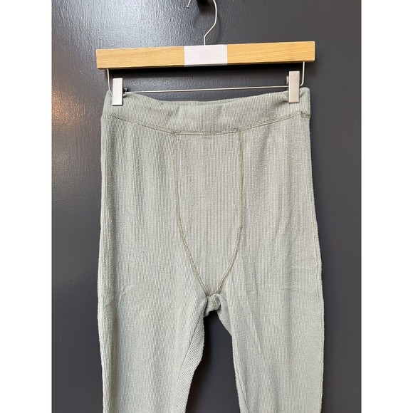 Skims Cotton Ribbed Leggings Size M Green - Picture 2 of 6